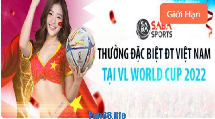 Thưởng lớn từ Fun88 đồng hành cùng Việt Nam tại World Cup