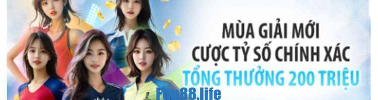 Ưu đãi cược tỷ số chính xác nhận thưởng khủng tại Fun88 